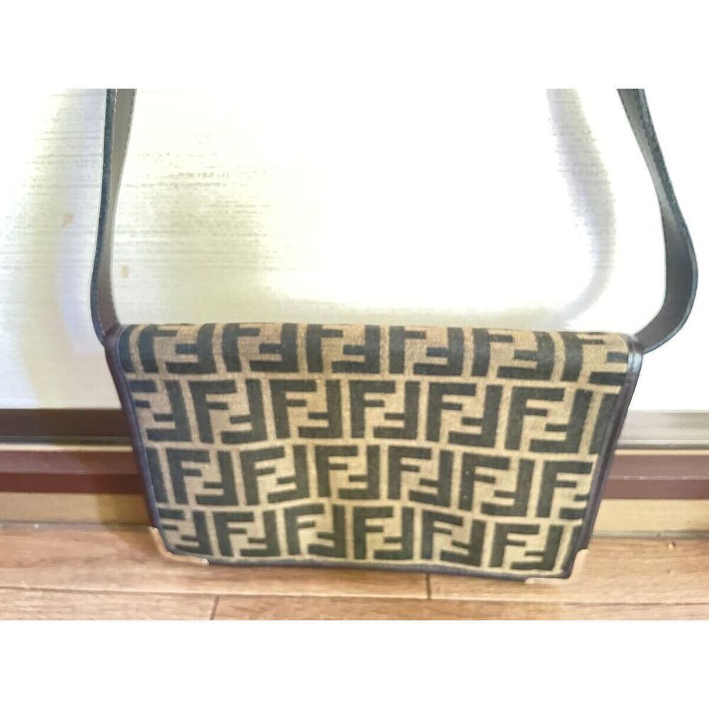 FENDI Hobo Bag Clutch Shoulder Zucca FF